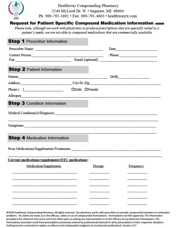 Request for Compounded Medication Information