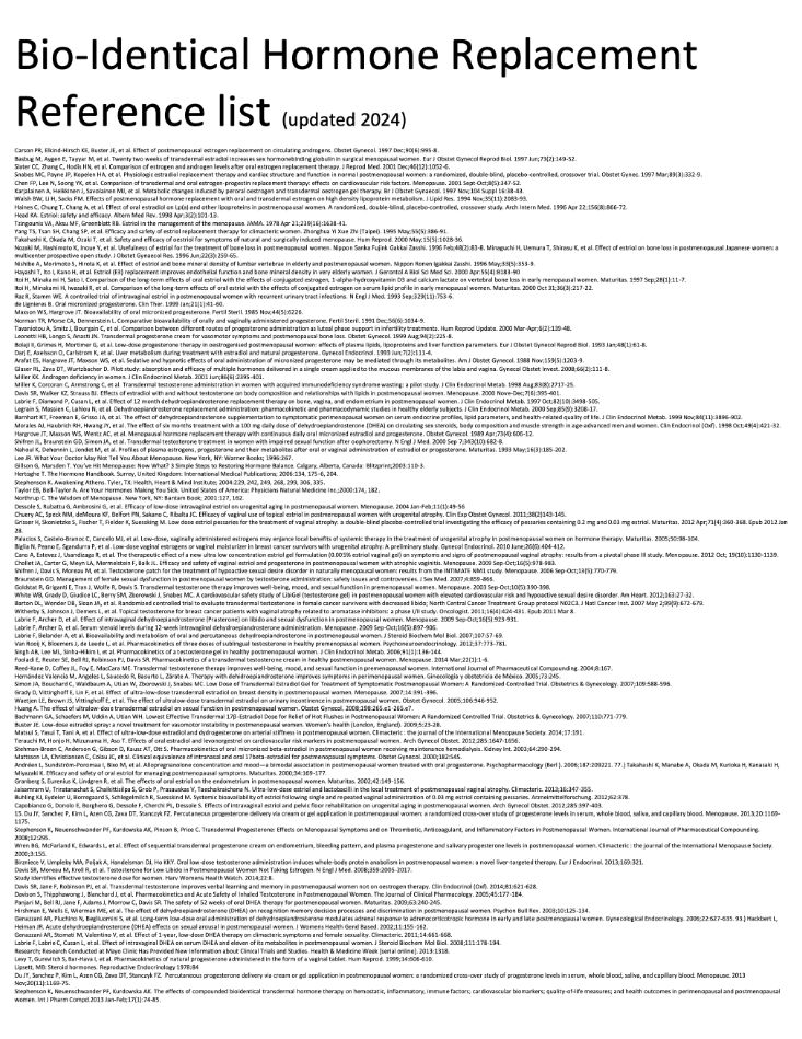 BHRT References