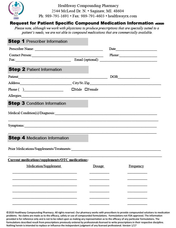 Request for Compounded Medication Information